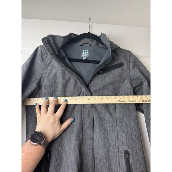 TITLE NINE T9 US M Gray Zip Softshell Rain Jacket Coat Trench Hooded coat - Picture 9 of 13